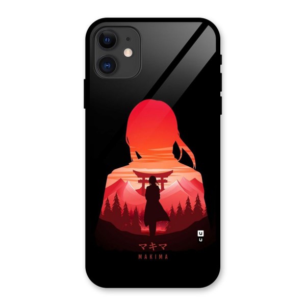 Amazing Makima Glass Back Case for iPhone 11