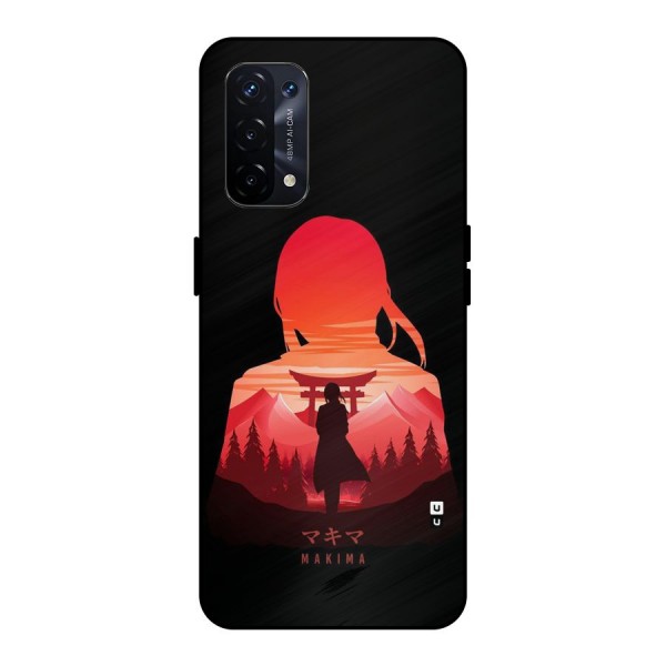 Amazing Makima Metal Back Case for Oppo A74 5G