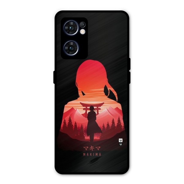 Amazing Makima Metal Back Case for Oppo Reno7 5G