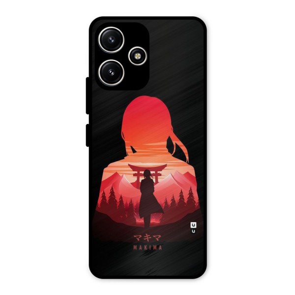 Amazing Makima Metal Back Case for Poco M6 Pro