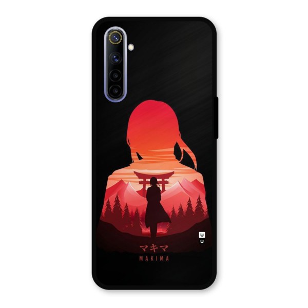 Amazing Makima Metal Back Case for Realme 6