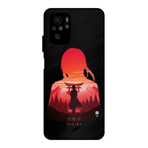 Amazing Makima Metal Back Case for Redmi Note 10