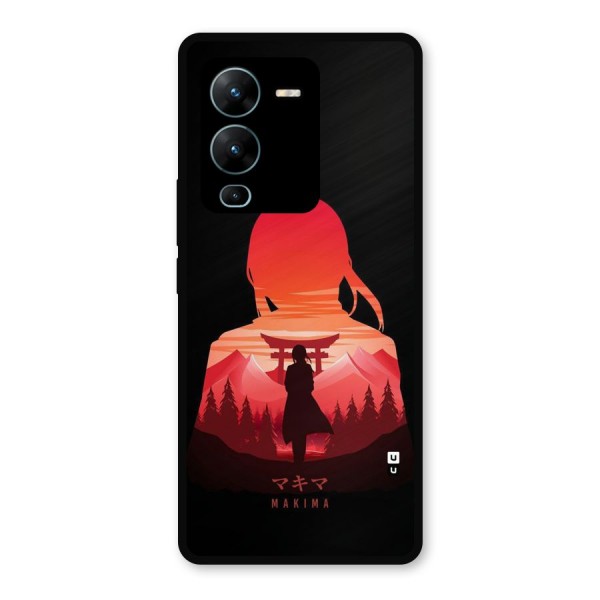 Amazing Makima Metal Back Case for Vivo V25 Pro