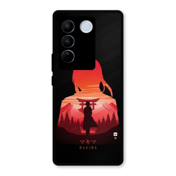 Amazing Makima Metal Back Case for Vivo V27 Pro