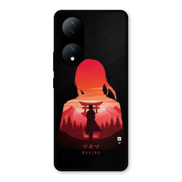 Amazing Makima Metal Back Case for Vivo Y100a