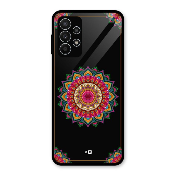 Amazing Mandala Art Glass Back Case for Galaxy A23