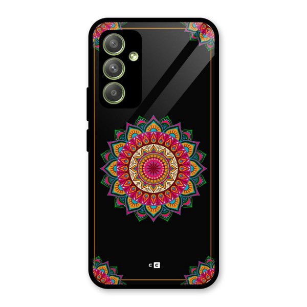 Amazing Mandala Art Glass Back Case for Galaxy A54