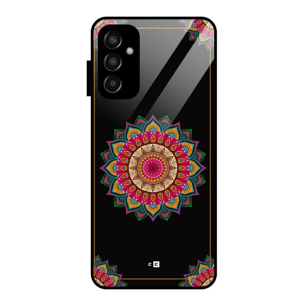 Amazing Mandala Art Glass Back Case for Galaxy F13