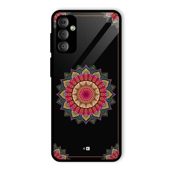 Amazing Mandala Art Glass Back Case for Galaxy F23