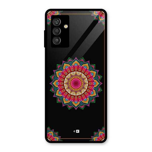 Amazing Mandala Art Glass Back Case for Galaxy M13