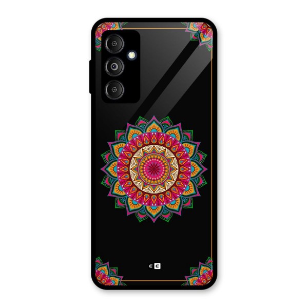 Amazing Mandala Art Glass Back Case for Galaxy M14 5G