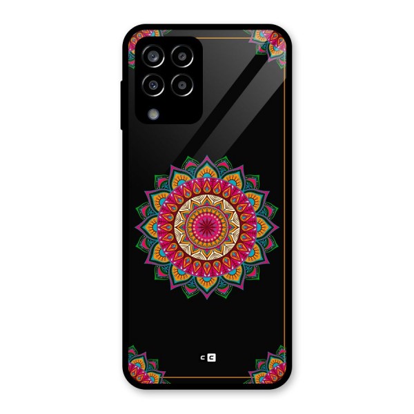 Amazing Mandala Art Glass Back Case for Galaxy M33