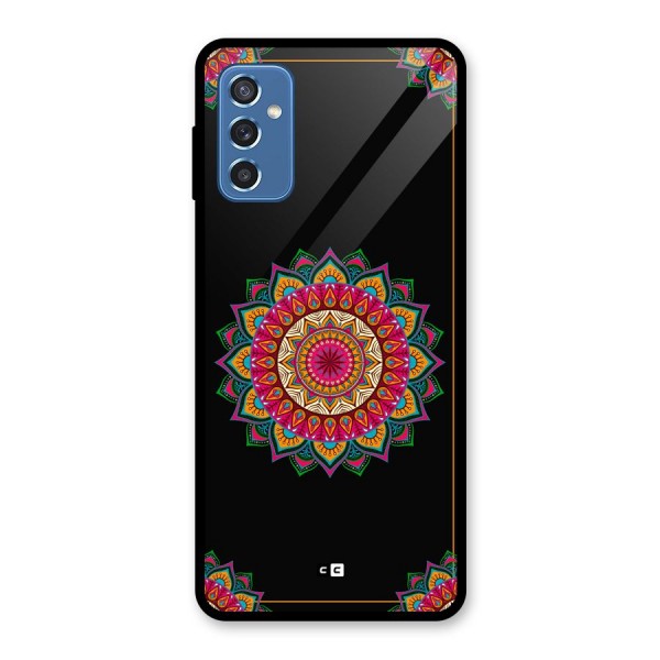 Amazing Mandala Art Glass Back Case for Galaxy M52 5G