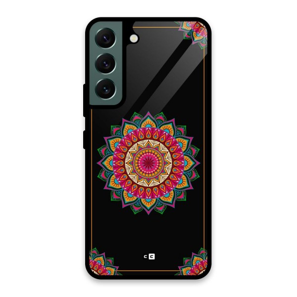 Amazing Mandala Art Glass Back Case for Galaxy S22 5G