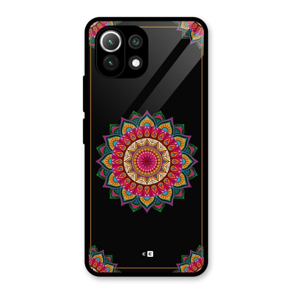 Amazing Mandala Art Glass Back Case for Mi 11 Lite