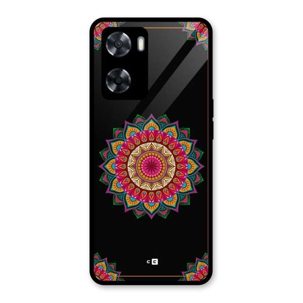 Amazing Mandala Art Glass Back Case for Oppo A57 2022