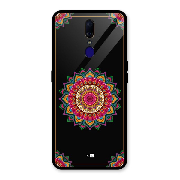 Amazing Mandala Art Glass Back Case for Oppo F11