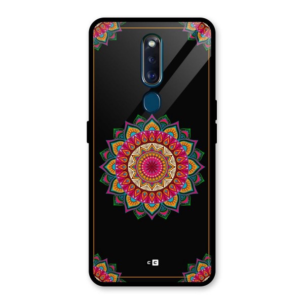 Amazing Mandala Art Glass Back Case for Oppo F11 Pro