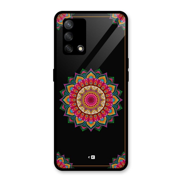 Amazing Mandala Art Glass Back Case for Oppo F19