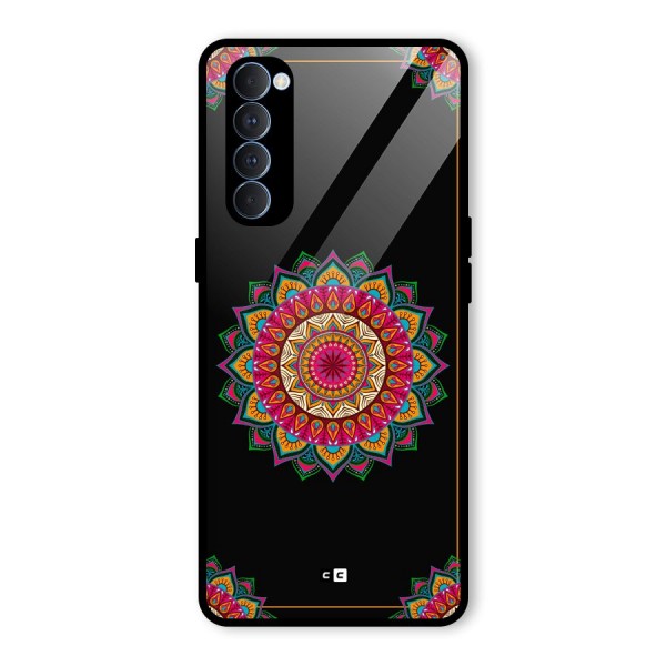 Amazing Mandala Art Glass Back Case for Oppo Reno4 Pro