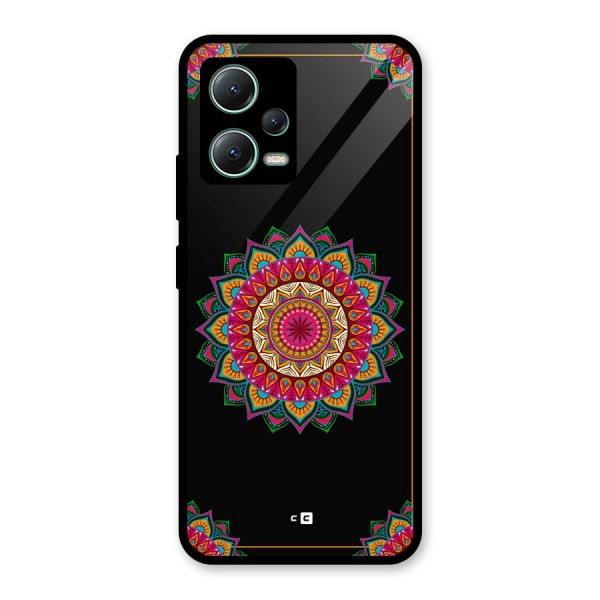 Amazing Mandala Art Glass Back Case for Poco X5