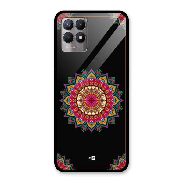 Amazing Mandala Art Glass Back Case for Realme 8i