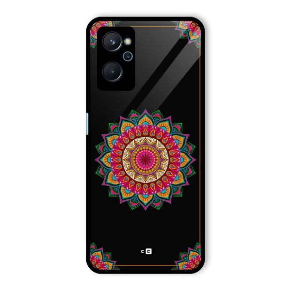 Amazing Mandala Art Glass Back Case for Realme 9i