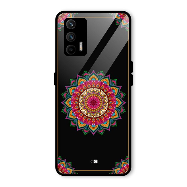 Amazing Mandala Art Glass Back Case for Realme X7 Max