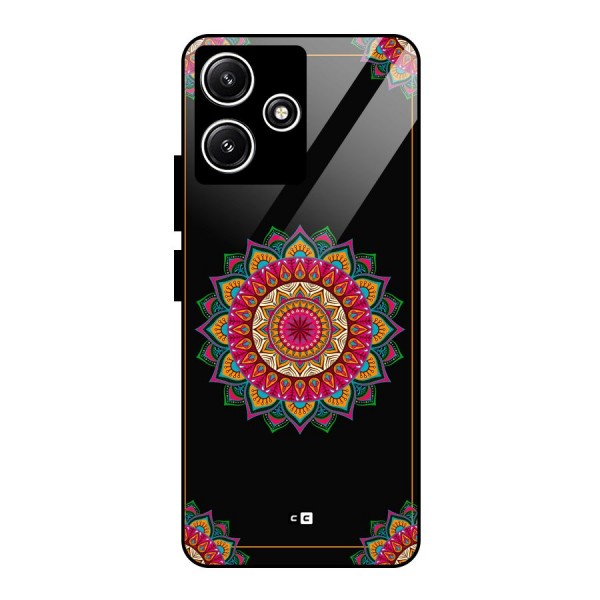 Amazing Mandala Art Glass Back Case for Redmi 12 5G