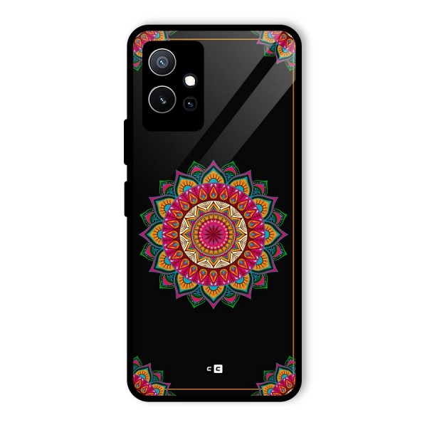 Amazing Mandala Art Glass Back Case for Vivo T1 5G