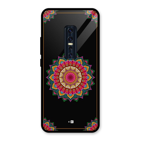 Amazing Mandala Art Glass Back Case for Vivo V17 Pro