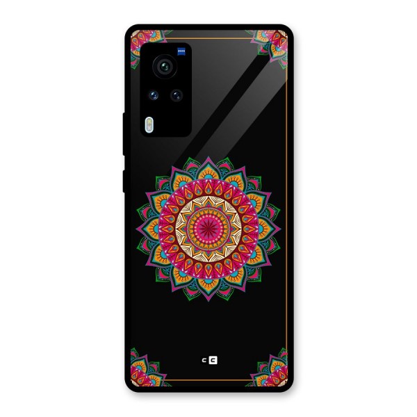 Amazing Mandala Art Glass Back Case for Vivo X60 Pro