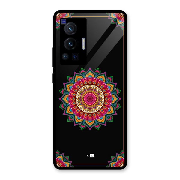 Amazing Mandala Art Glass Back Case for Vivo X70 Pro