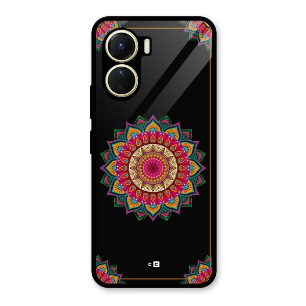 Amazing Mandala Art Glass Back Case for Vivo Y56