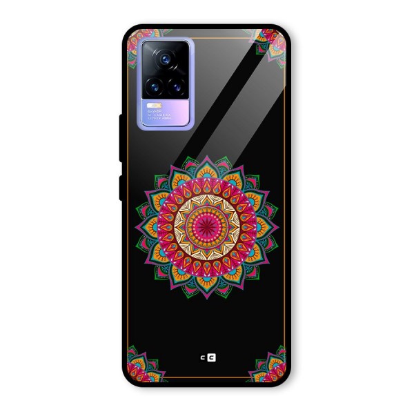 Amazing Mandala Art Glass Back Case for Vivo Y73