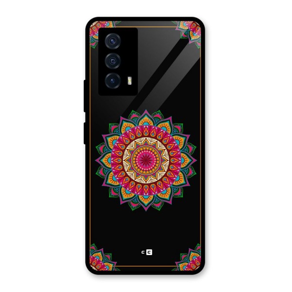 Amazing Mandala Art Glass Back Case for Vivo iQOO Z5