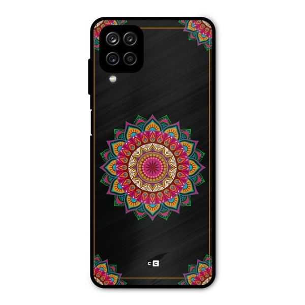 Amazing Mandala Art Metal Back Case for Galaxy A12