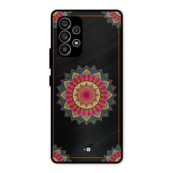 Amazing Mandala Art Metal Back Case for Galaxy A53 5G