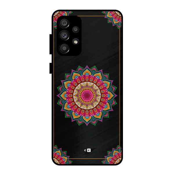 Amazing Mandala Art Metal Back Case for Galaxy A73 5G