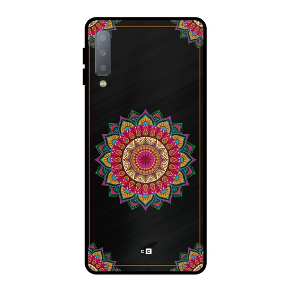 Amazing Mandala Art Metal Back Case for Galaxy A7 (2018)