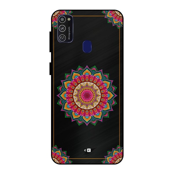 Amazing Mandala Art Metal Back Case for Galaxy M21