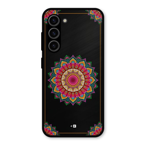 Amazing Mandala Art Metal Back Case for Galaxy S23