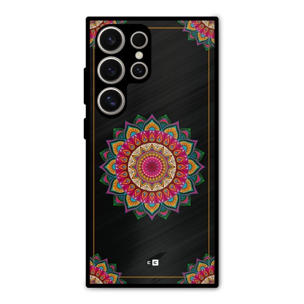 Amazing Mandala Art Metal Back Case for Galaxy S24 Ultra