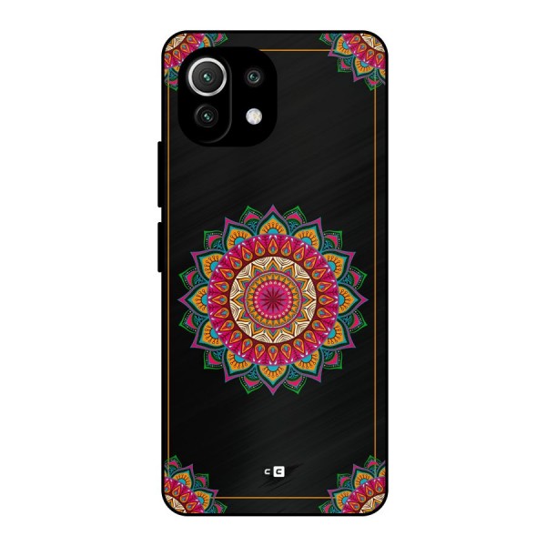 Amazing Mandala Art Metal Back Case for Mi 11 Lite