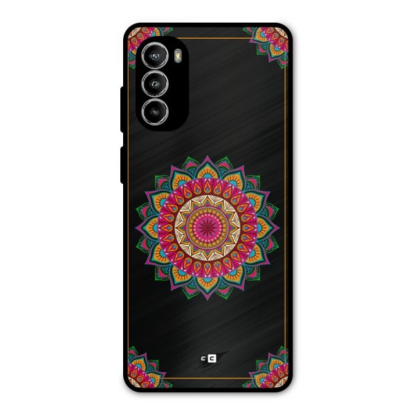 Amazing Mandala Art Metal Back Case for Moto G52