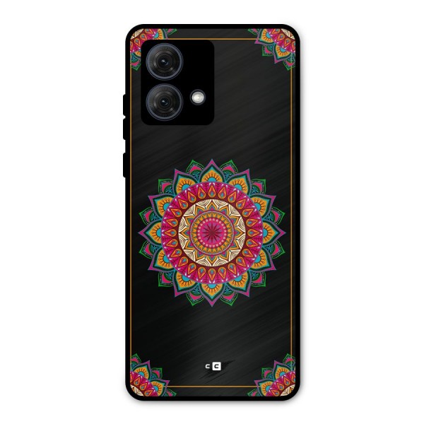 Amazing Mandala Art Metal Back Case for Moto G84