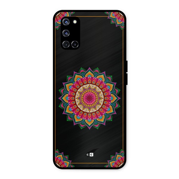 Amazing Mandala Art Metal Back Case for Oppo A52