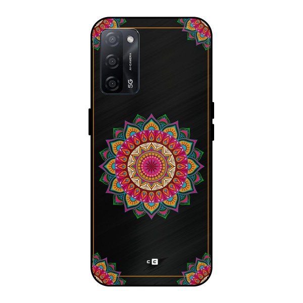 Amazing Mandala Art Metal Back Case for Oppo A53s 5G