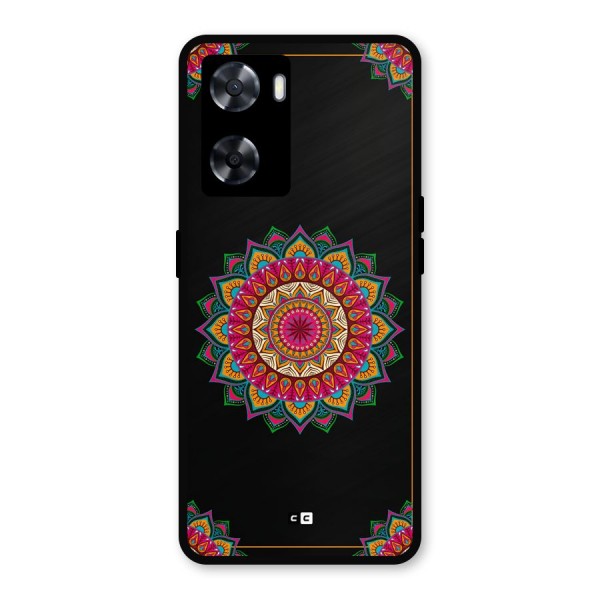 Amazing Mandala Art Metal Back Case for Oppo A57 2022