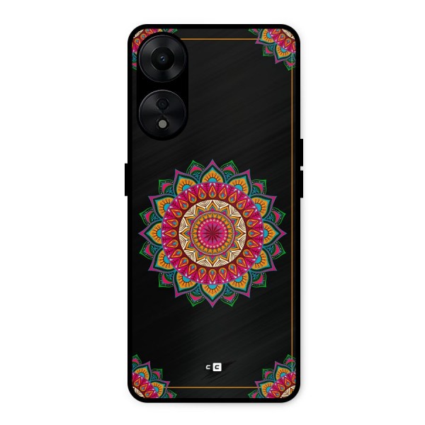 Amazing Mandala Art Metal Back Case for Oppo A78 5G